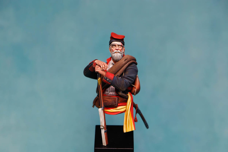 Voluntario catalán Wad-Ras 1860 ( modelado por Luis Ángel Ruíz Fernández y pintado por Julio Cabos  )