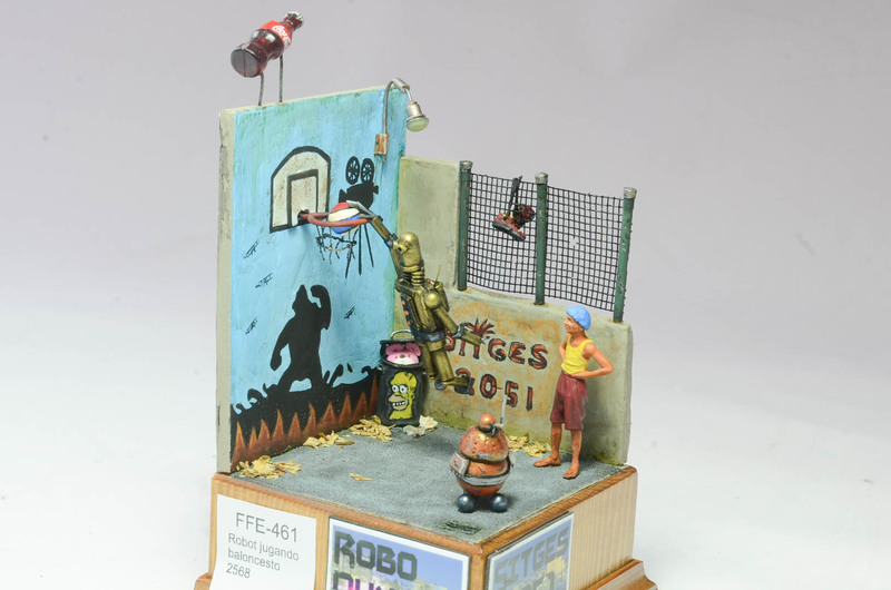 Robot jugando baloncesto