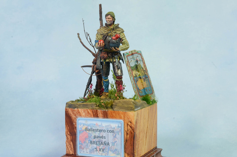 medieval crossbowman. tartar minituras 70 mm