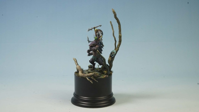 Kruleboy chieftain on Kroxigor